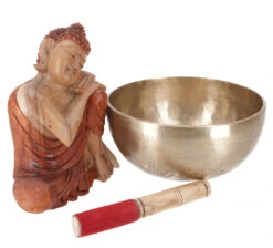Handgearbeitete Klangschale Mit Langanhaltendem Ton, Tibet Klangschale - 19 Cm