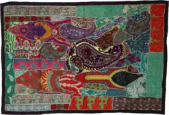 Indischer Wandteppich Patchwork Wandbehang, Einzelstück 150*100 Cm - Muster 24