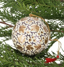 Upcycling Weihnachtskugel Aus Pappmachee, Handbemalter Christbaumschmuck, Kaschmirkugel - Muster 16 - 7x7x7 Cm Ø7 Cm