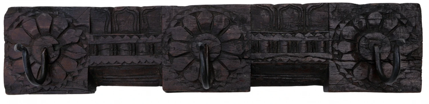 Massiver Garderobenhaken, Wandhaken, Kleiderhaken, Garderobe Aus Alten Holzelementen - Modell 8 - 12x56x4 Cm 2 Massiver Garderobenhaken, Wandhaken, Kleiderhaken, Garderobe Aus Alten Holzelementen - Modell 8 - 12x56x4 Cm – Bild 2