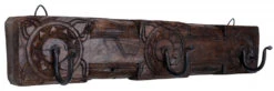 Massiver Garderobenhaken, Wandhaken, Kleiderhaken, Garderobe Aus Alten Holzelementen - Modell 15 - 10x55x4 Cm