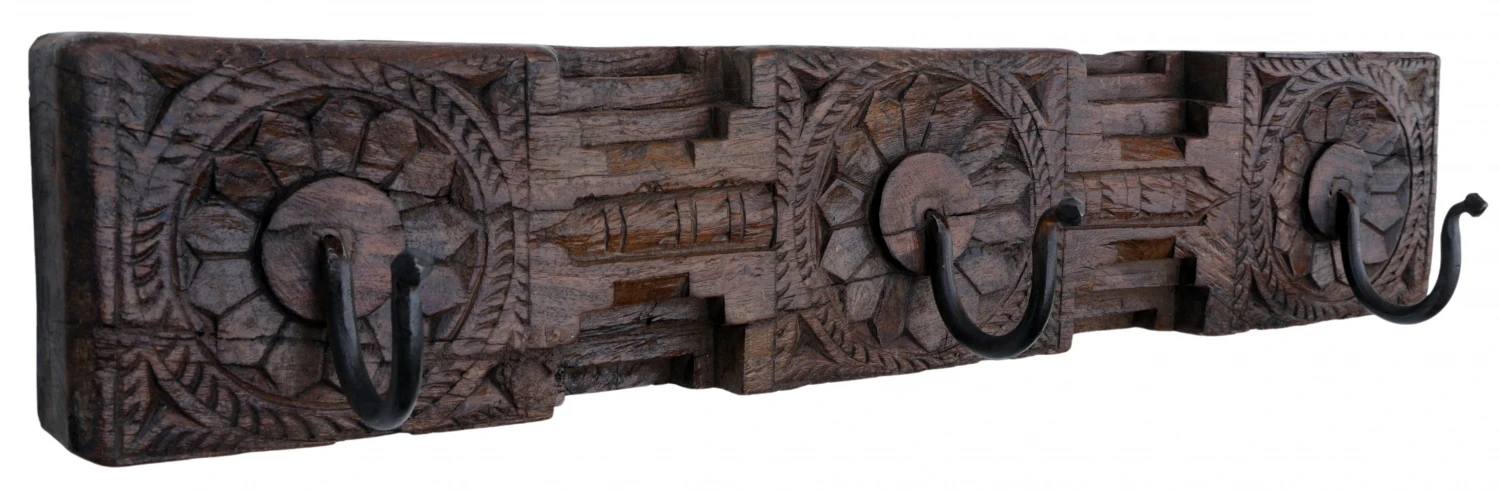 Massiver Garderobenhaken, Wandhaken, Kleiderhaken, Garderobe Aus Alten Holzelementen - Modell 23 - 12x62x4 Cm 1 Massiver Garderobenhaken, Wandhaken, Kleiderhaken, Garderobe Aus Alten Holzelementen - Modell 23 - 12x62x4 Cm