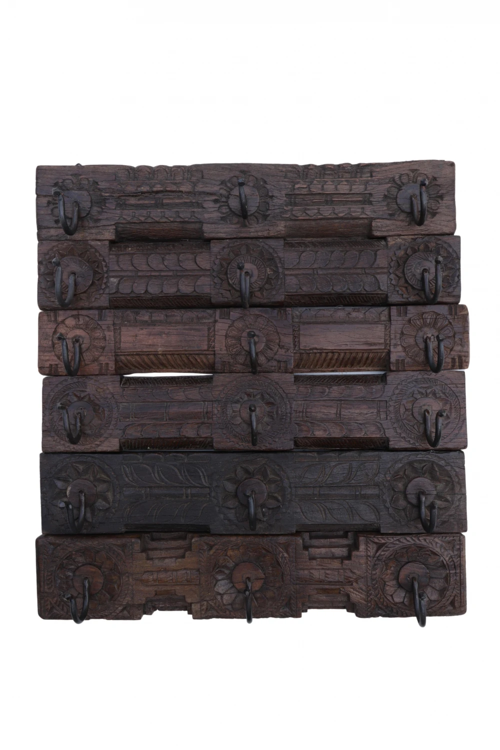 Massiver Garderobenhaken, Wandhaken, Kleiderhaken, Garderobe Aus Alten Holzelementen - Modell 23 - 12x62x4 Cm 3 Massiver Garderobenhaken, Wandhaken, Kleiderhaken, Garderobe Aus Alten Holzelementen - Modell 23 - 12x62x4 Cm – Bild 3