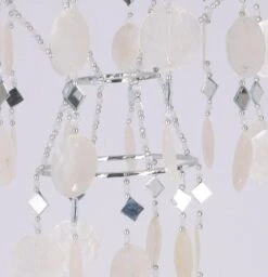 Exotischer Sonnenfänger, Suncatcher, Laba Luba Muschel Wind &amp; Lichtspiel - Weiß - 60 Cm Ø20 Cm -Deko Haus Store 355d2a5a7d4a61c2a1aee07463f1bf3a