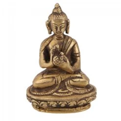 Buddha Statue Aus Messing Dharmachakra Muda 8 Cm - Modell 1