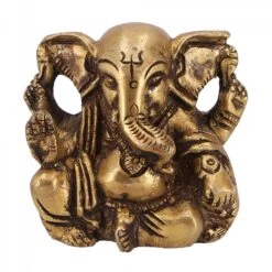 Messingfigur Ganesha Statue, Baby Ganesha 5,5 Cm - Motiv 5