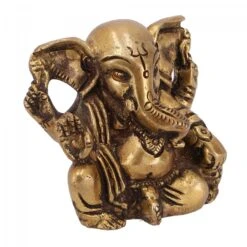 Messingfigur Ganesha Statue, Baby Ganesha 5,5 Cm - Motiv 5 -Deko Haus Store 360 29390 s 22