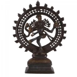 Messingfigur, Statue Shiva Im Feuerkranz 29 Cm - Motiv 8