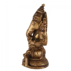 Messingfigur Ganesha Statue 12 Cm - Motiv 20 -Deko Haus Store 360 29543 s 6