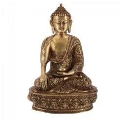 Buddha Statue Aus Messing Bhumisparsa Mudra 32 Cm - Modell 4
