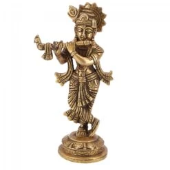 Messingfigur, Statue Krishna Statue 19 Cm - Motiv 3