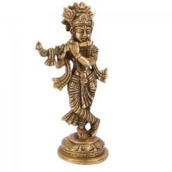 Messingfigur, Statue Krishna Statue 19 Cm - Motiv 3 -Deko Haus Store 360 37381 s 22