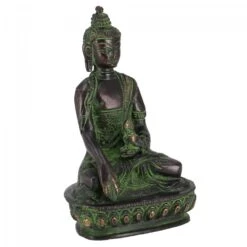 Buddha Statue Aus Messing Bhumisparsa Buddha 14 Cm - Modell 16 -Deko Haus Store 360 37394 s 22