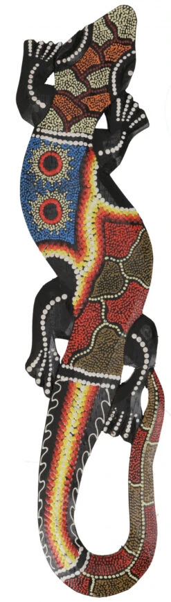Wandgecko, Maske, Dot Painting 50 Cm - 2