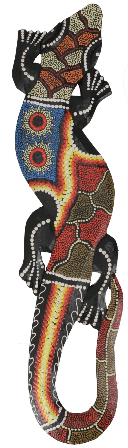 Wandgecko, Maske, Dot Painting 50 Cm - 2 1 Wandgecko, Maske, Dot Painting 50 Cm - 2