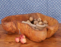 Kleine Obstschale, Holzschale Dekoobjekt Aus Wurzelholz - Modell V4 - 10x36x22 Cm -Deko Haus Store 43249 11 2133 1359wolle 2021 166