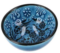 1 Stk. Orientalische Schüssel, Schale, Müslischale, Handbemalt - Ø 7,5 Cm Türkies