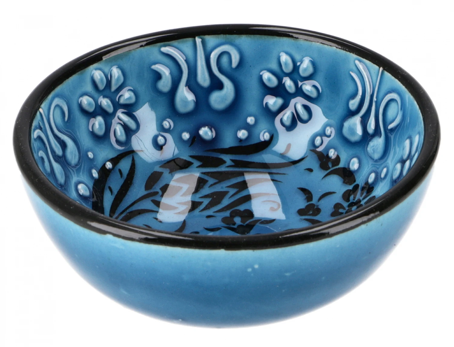 1 Stk. Orientalische Schüssel, Schale, Müslischale, Handbemalt - Ø 7,5 Cm Türkies 2 1 Stk. Orientalische Schüssel, Schale, Müslischale, Handbemalt - Ø 7,5 Cm Türkies – Bild 2