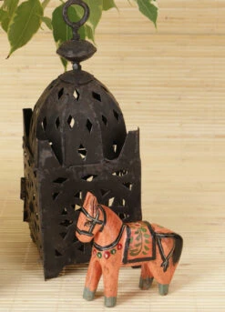 Deko Pferd, Im Antik- Look Bemalt, Holzpferdchen - Lachs - 10x12x4 Cm -Deko Haus Store 49388 11 2133 1359dekoration 36