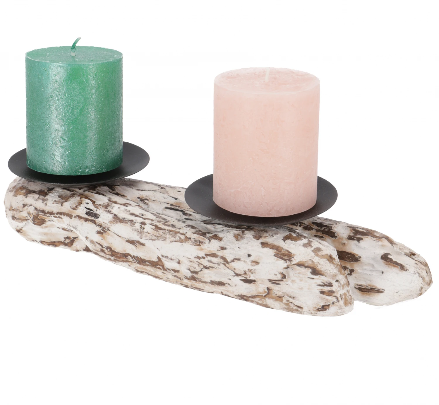 Antikweißer Treibholz Kerzenhalter Für Zwei Kerzen - 5x30x10 Cm 1 Antikweißer Treibholz Kerzenhalter Für Zwei Kerzen - 5x30x10 Cm