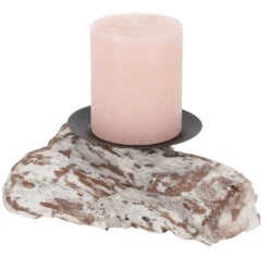 Antikweißer Treibholz Kerzenhalter Kerzen - 5x10 Cm