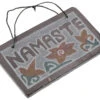 Tibetisches Steinbild, Relieff Aus Schiefer - Namaste 5 - 6x10x0,7 Cm