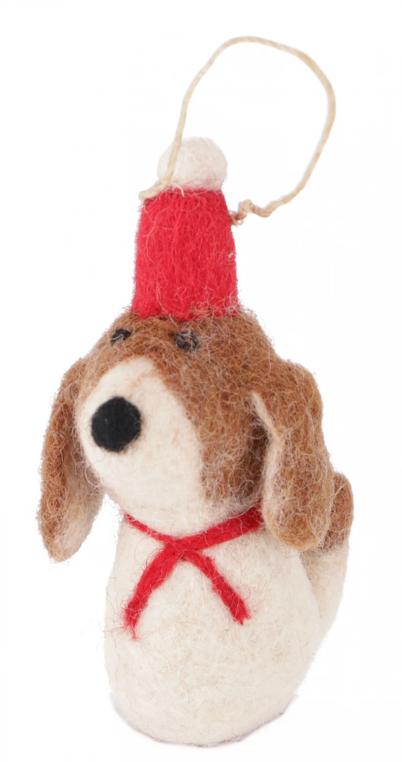 Weihnachtsschmuck, Filzdekoration, Handgemachte Tiere Aus Filz, Weihnachtsbaum Baumbehang - Hund - 10x4x4 Cm 2 Weihnachtsschmuck, Filzdekoration, Handgemachte Tiere Aus Filz, Weihnachtsbaum Baumbehang - Hund - 10x4x4 Cm – Bild 2