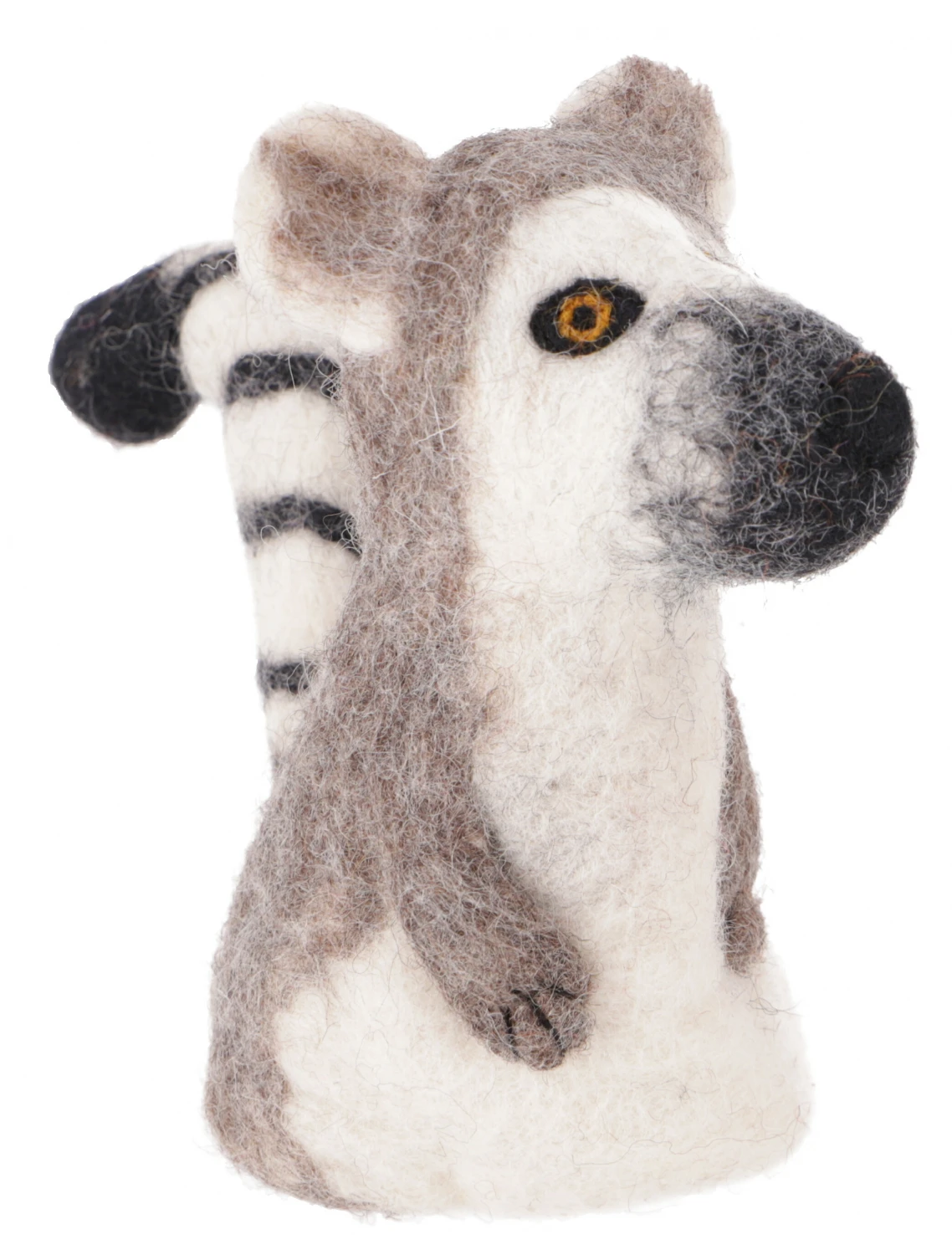 Filz Eierwärmer, Handgemachter Filzdekoration Aus Nepal, Filztier - Lemur - 15x8x8 Cm 2 Filz Eierwärmer, Handgemachter Filzdekoration Aus Nepal, Filztier - Lemur - 15x8x8 Cm – Bild 2