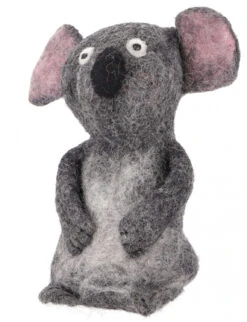 Filz Eierwärmer, Handgemachter Filzdekoration Aus Nepal, Filztier - Koala - 14x8x8 Cm