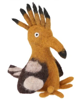 Filz Eierwärmer, Handgemachter Filzdekoration Aus Nepal, Filztier - Wiedehopf - 19x11x9 Cm