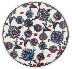 Orientalischer Keramikuntersetzer, Runder Untersetzer Mit Mandala Motiv - Muster 13 - 1x16x16 Cm Ø16 Cm
