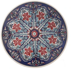 Orientalischer Keramikuntersetzer, Runder Untersetzer Mit Mandala Motiv - Muster 20 - 1x16x16 Cm Ø16 Cm