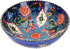 1 Stk. Orientalische Keramikschüssel, Schale, Müslischale, Handbemalt - Ø 21 Cm /Modell 5