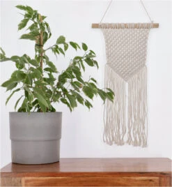 Makramee Wandbehang / Wanddekoration Im Boho Stil, Baumwolle - Design 3 - 55x30x2 Cm -Deko Haus Store 52450 t 11 21 fotos mix 16 11 2021 34