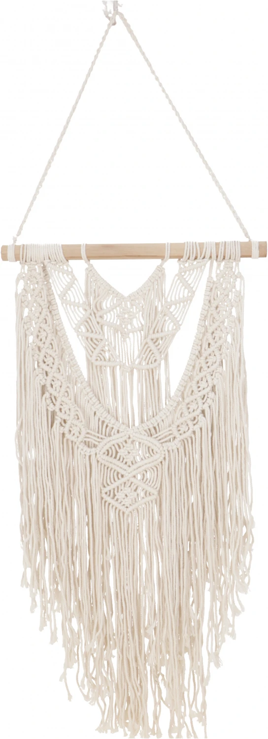 Makramee Wandbehang / Wanddekoration Im Boho Stil, Baumwolle - Design 4 - 85x45x3 Cm 1 Makramee Wandbehang / Wanddekoration Im Boho Stil, Baumwolle - Design 4 - 85x45x3 Cm