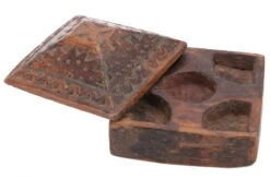 Alte Indische Tikka Box, Unikat, Holzschachtel Zur Aufbewahrung, Gewürzdose - Modell 3 - 6x7 Cm -Deko Haus Store 52495 11 2133 1359dekoration 71