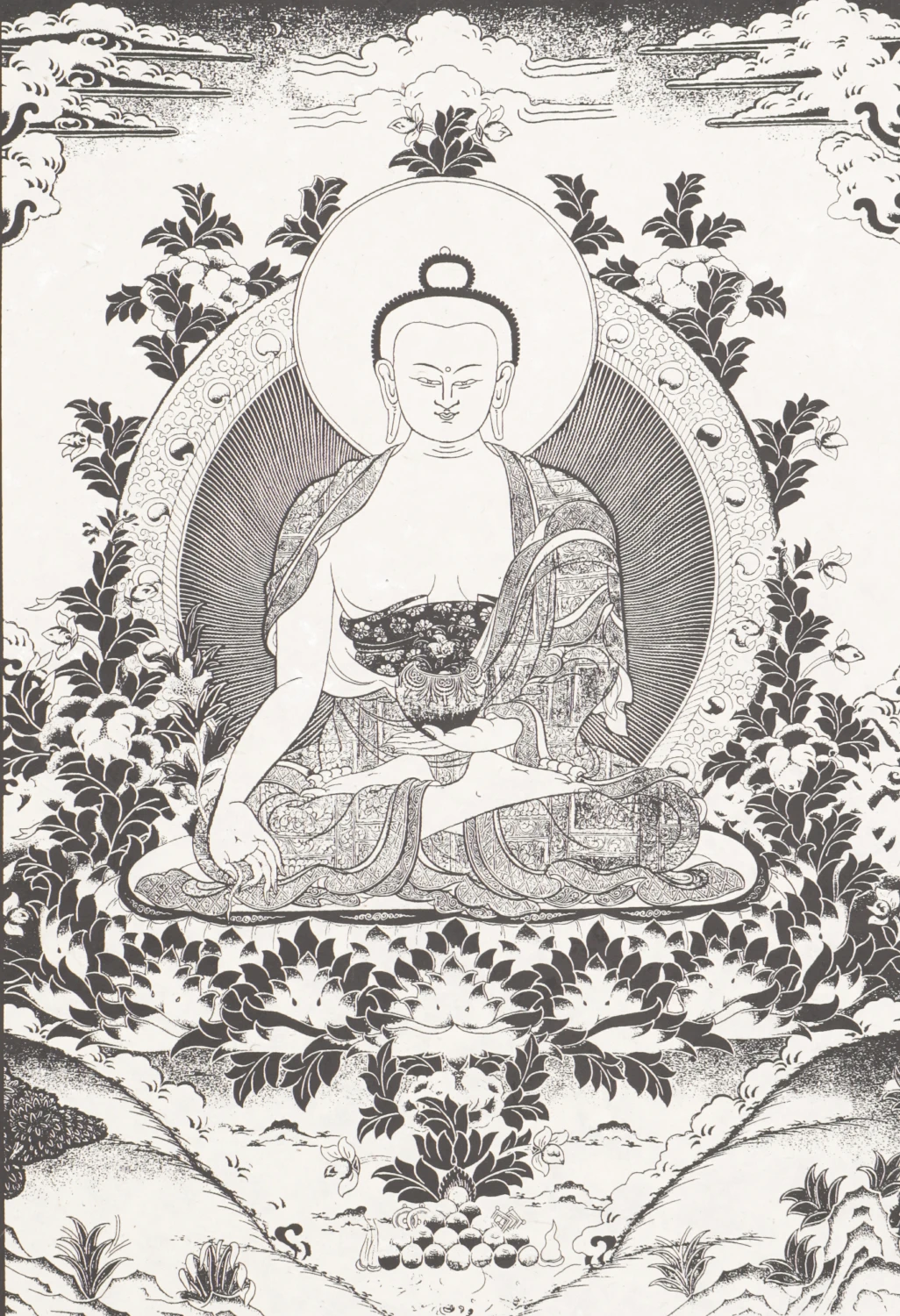 Buddhistischer Wandbehang Aus Loktapapier, Tibetischer Buddhismus Dekoration - Buddha-Shakyamuni - 70x47 Cm 3 Buddhistischer Wandbehang Aus Loktapapier, Tibetischer Buddhismus Dekoration - Buddha-Shakyamuni - 70x47 Cm – Bild 3