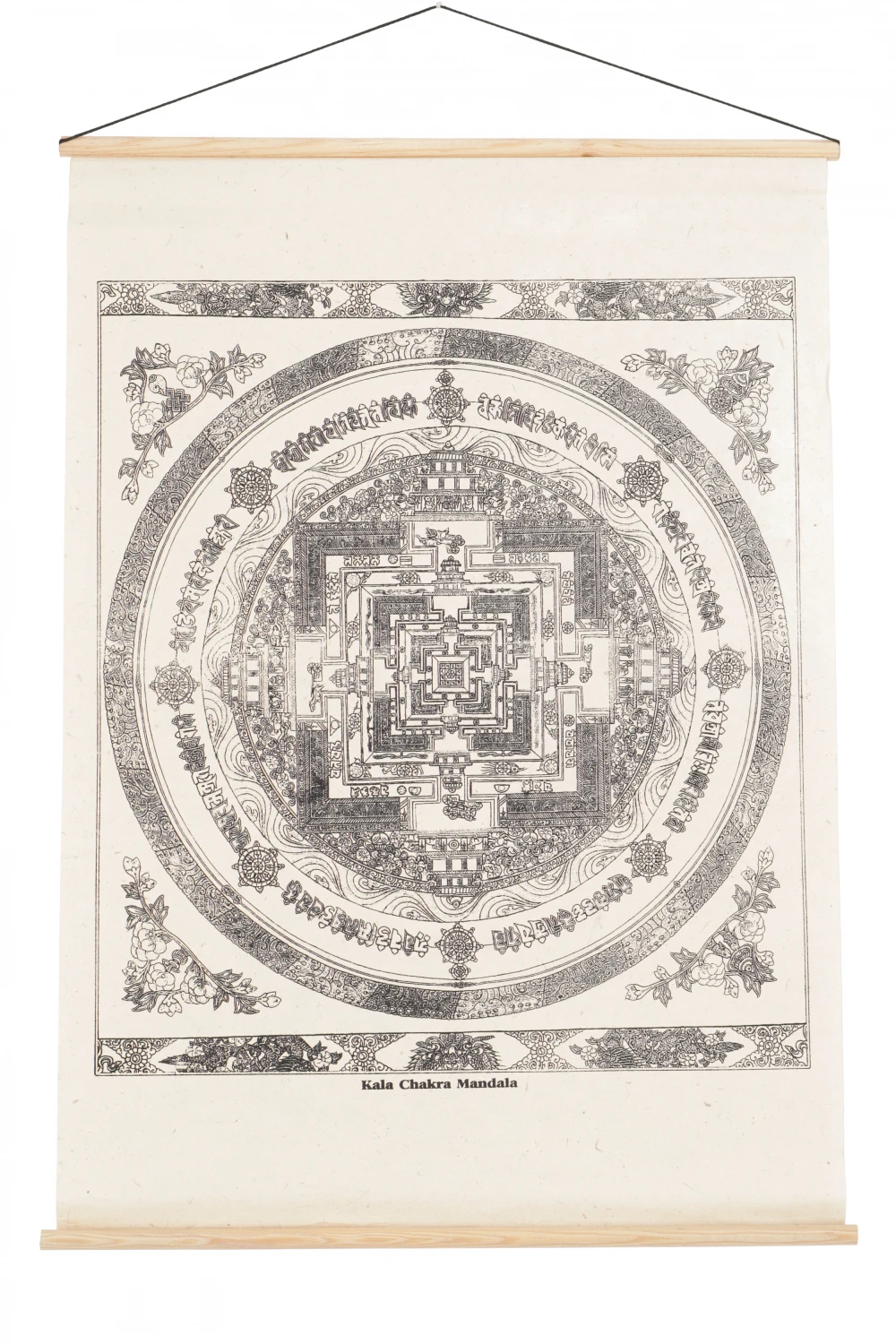 Buddhistischer Wandbehang Aus Loktapapier, Tibetischer Buddhismus Dekoration - Kalachkra Mandala - 70x47 Cm 1 Buddhistischer Wandbehang Aus Loktapapier, Tibetischer Buddhismus Dekoration - Kalachkra Mandala - 70x47 Cm