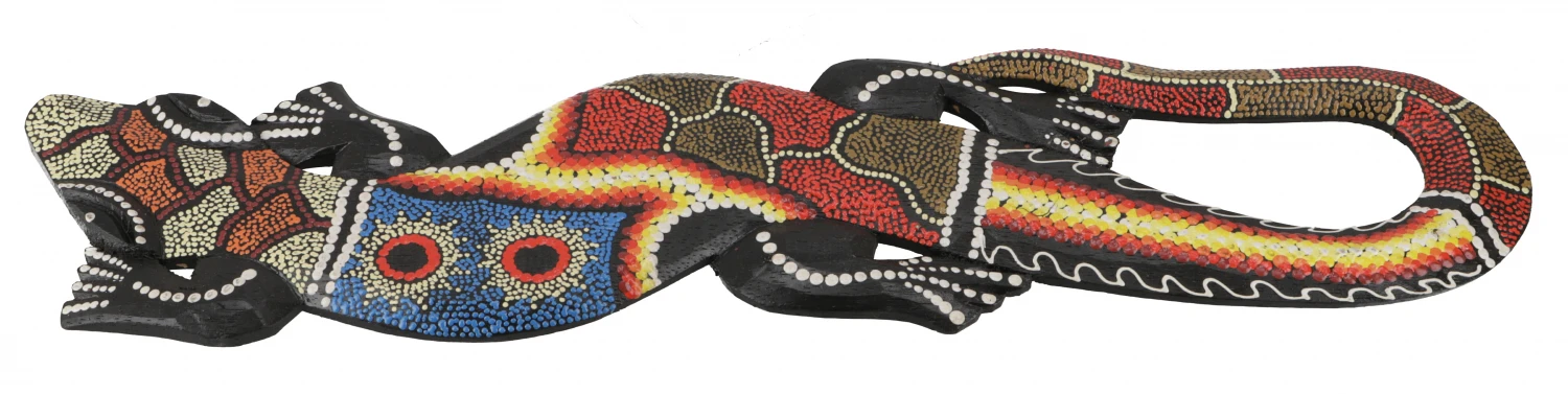 Wandgecko, Maske, Dot Painting 50 Cm - 2 2 Wandgecko, Maske, Dot Painting 50 Cm - 2 – Bild 2