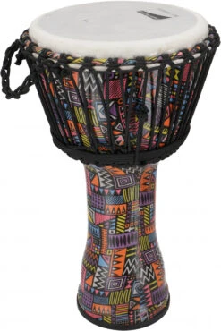 Farbige Djembe, Holztrommel, Percussion Rhythmus Klang Instrument - 48 Cm