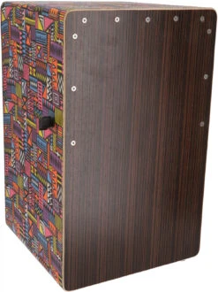 Farbige Cajon Mit Variabler Snare, Holztrommel Percussion Rhythmus Instrument - Design1 - 49x30x30 Cm -Deko Haus Store 52816 t 11 21 deko 07 ss3 23 10 1