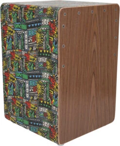 Farbige Cajon In Kindergröße, Holztrommel Percussion Rhythmus Instrument - Design 4 - 38x24x24 Cm -Deko Haus Store 52820 t 11 21 deko 07 ss3 23 16