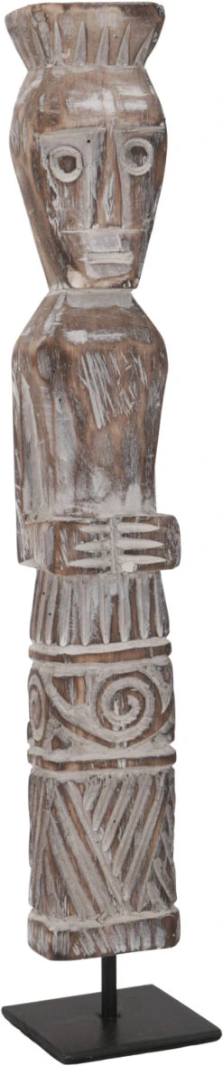 Holzfigur, Skulptur, Schnitzerei Im Primitiv Style - Modell 5 - 43x7x7 Cm
