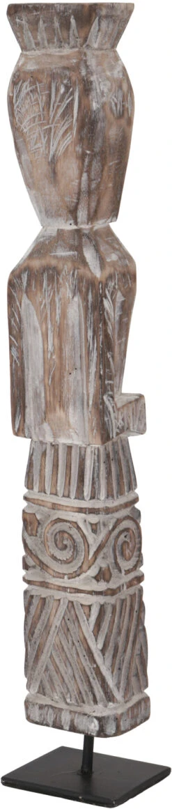Holzfigur, Skulptur, Schnitzerei Im Primitiv Style - Modell 5 - 43x7x7 Cm -Deko Haus Store 53122 t 11 21 deko 07 ss3 23 21
