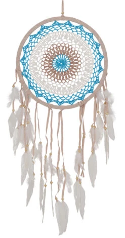 Traumfänger - Blau/weiß/braun 30 Cm