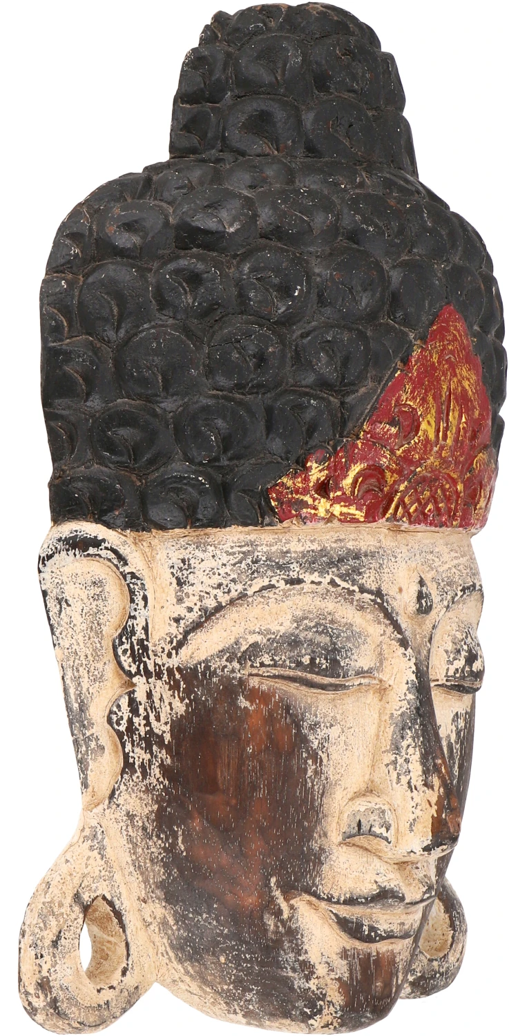 Vintage Buddha Maske, Geschnitzter Wandschmuck, Ethno Wanddekoration Aus Balsaholz - 40 Cm Design 2 2 Vintage Buddha Maske, Geschnitzter Wandschmuck, Ethno Wanddekoration Aus Balsaholz - 40 Cm Design 2 – Bild 2