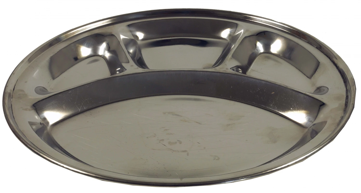 Edelstahl Teller, Thali Teller - 2.5x32x32 Cm Ø35 Cm 2 Edelstahl Teller, Thali Teller - 2.5x32x32 Cm Ø35 Cm – Bild 2