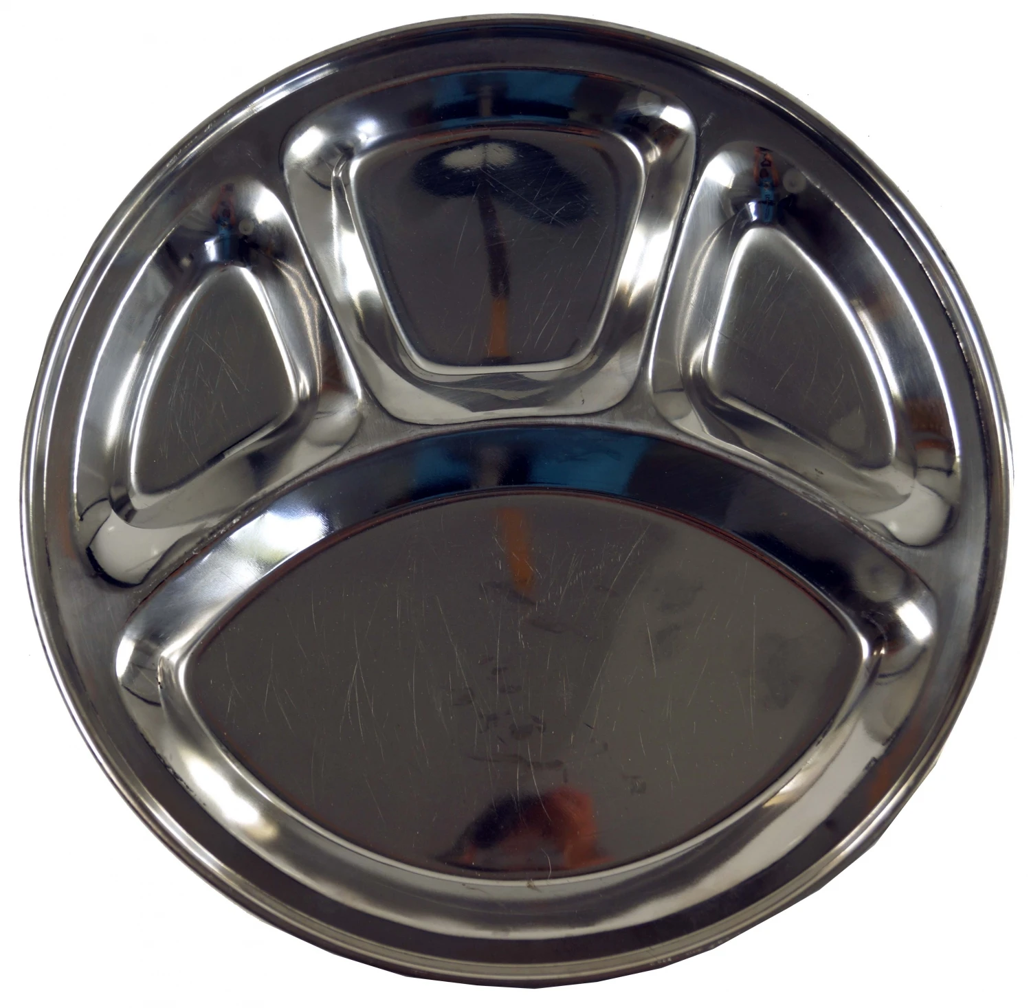 Edelstahl Teller, Thali Teller - 2.5x32x32 Cm Ø35 Cm 1 Edelstahl Teller, Thali Teller - 2.5x32x32 Cm Ø35 Cm