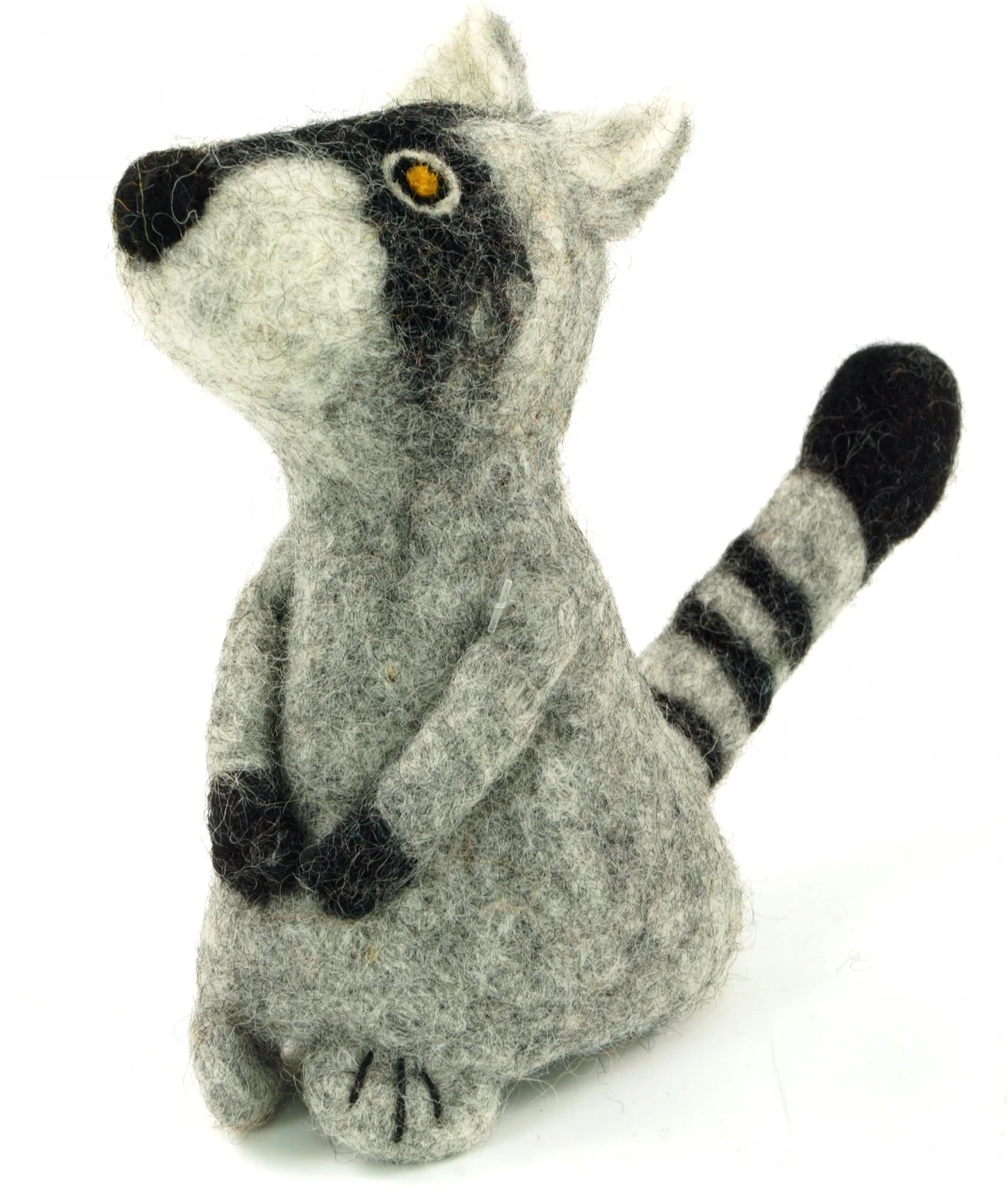 Filz Eierwärmer, Handgemachter Filzdekoration Aus Nepal, Filztier - Waschbär - 15x8x8 Cm 1 Filz Eierwärmer, Handgemachter Filzdekoration Aus Nepal, Filztier - Waschbär - 15x8x8 Cm