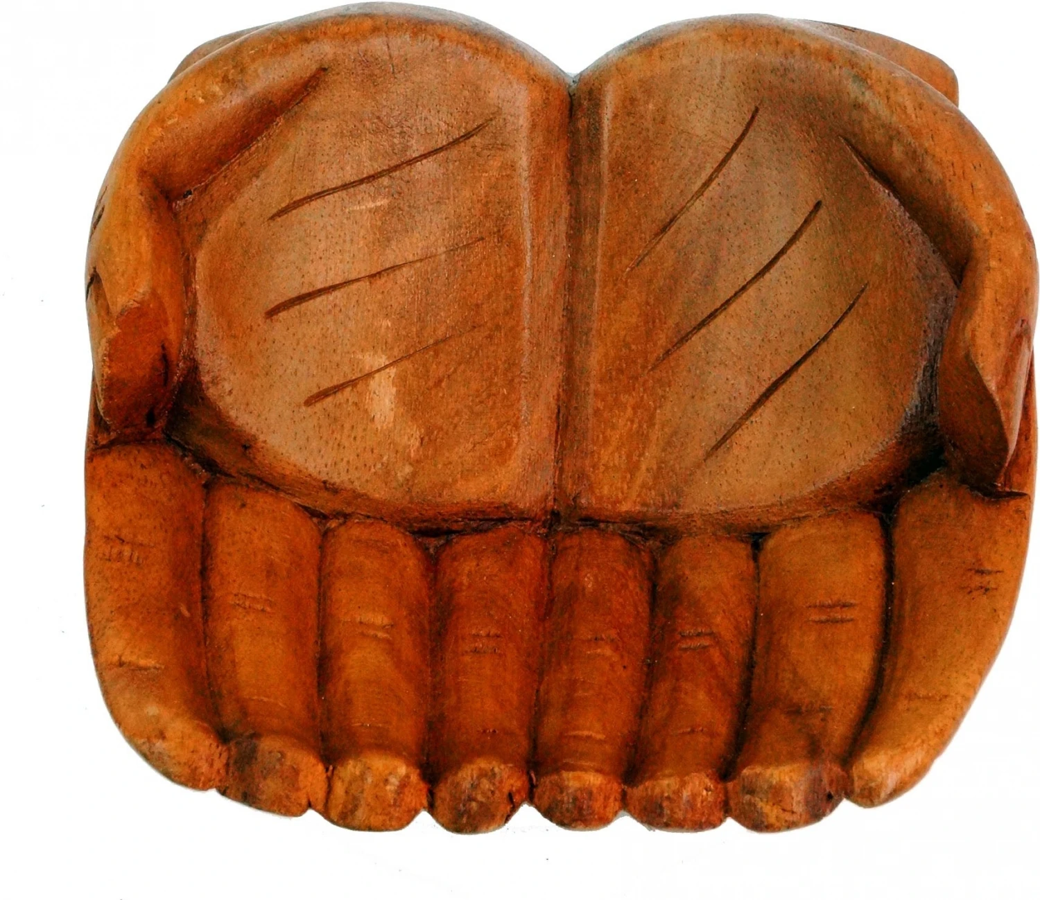 Geschnitzte Hände, Holzschale - M5 Hand - 5x18x13 Cm 2 Geschnitzte Hände, Holzschale - M5 Hand - 5x18x13 Cm – Bild 2